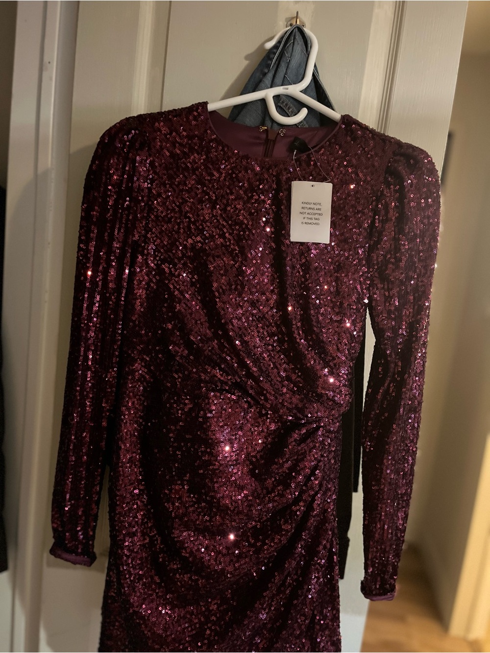 House of Harlow 1960 Burgundy Sequin Mini Dress